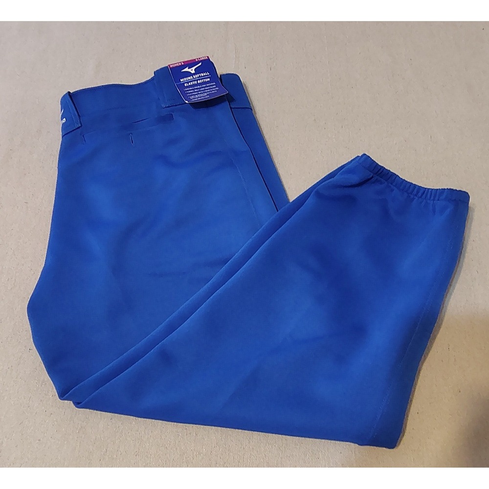 NWT Mizuno Women's Softball‎ Elastic Bottom Baseball Pants Royal Blue XLarge W